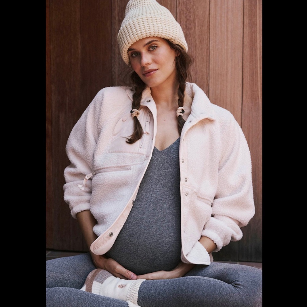 NWT Free People Movement x Hatch Hit the Slopes Maternity Fleece Jacket